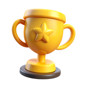 Yellow trophy - Paul Martin award winning marketer